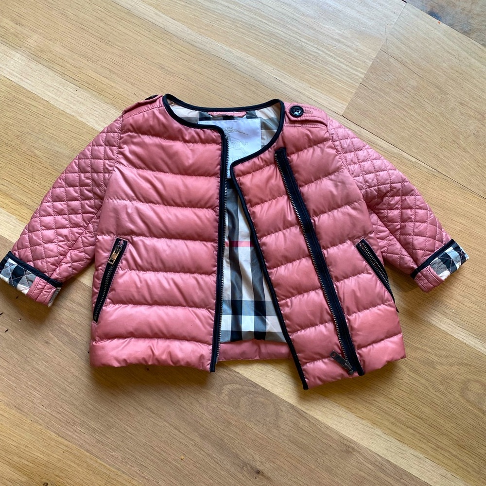 Burberry quilted very light puffer- like new